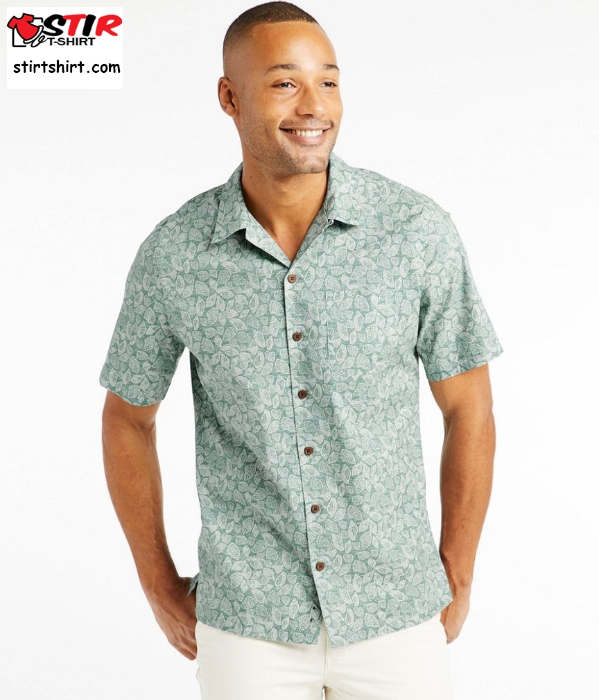 Men_S Tropics Shirt Short Sleeve, Slightly Fitted Print   Regular