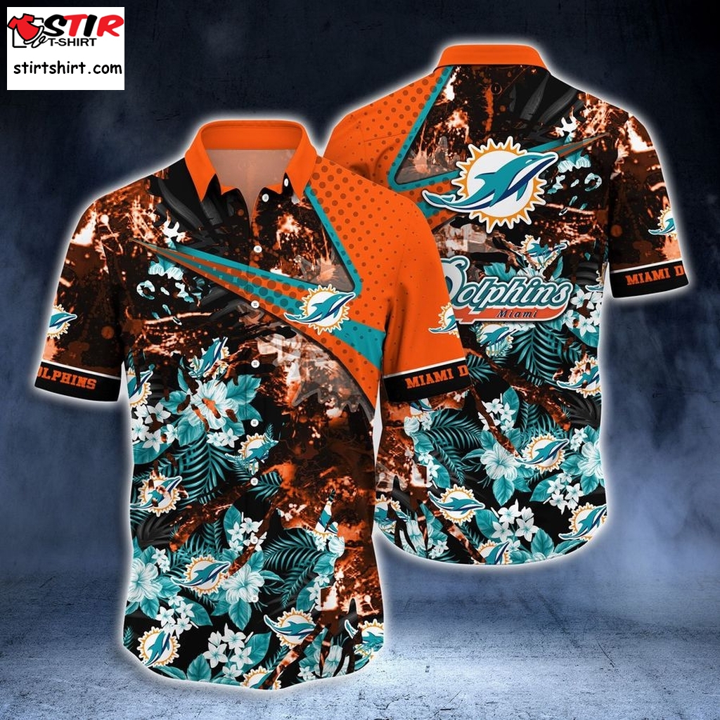 Miami Dolphins Cool Floral Hawaiian Shirt T Shirt Style Hot