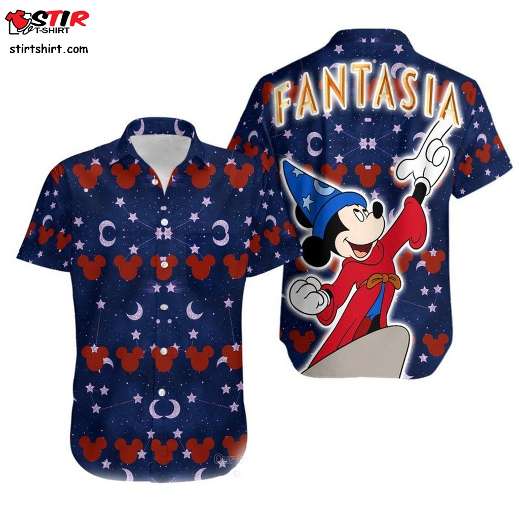 Mickey Disney Blue Hawaiian Shirt    Disney s