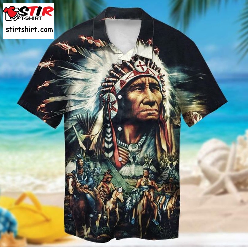 Native American Chief Warrior Hawaiian Shirt Pre11103, Hawaiian Shirt, Beach Shorts, One Piece Swimsuit, Polo Shirt, Funny Shirts, Gift Shirts