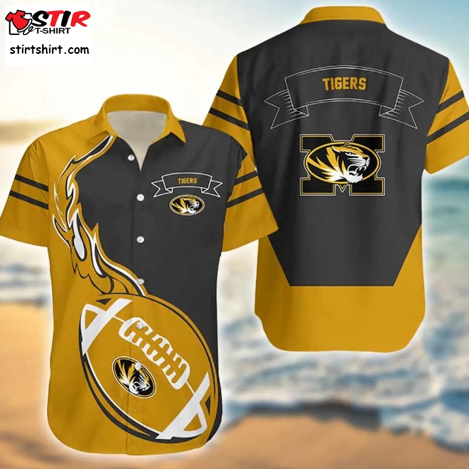 Ncaa Missouri Tigers Gold Black Hawaiian Shirt All Over Print  Black And Gold 
