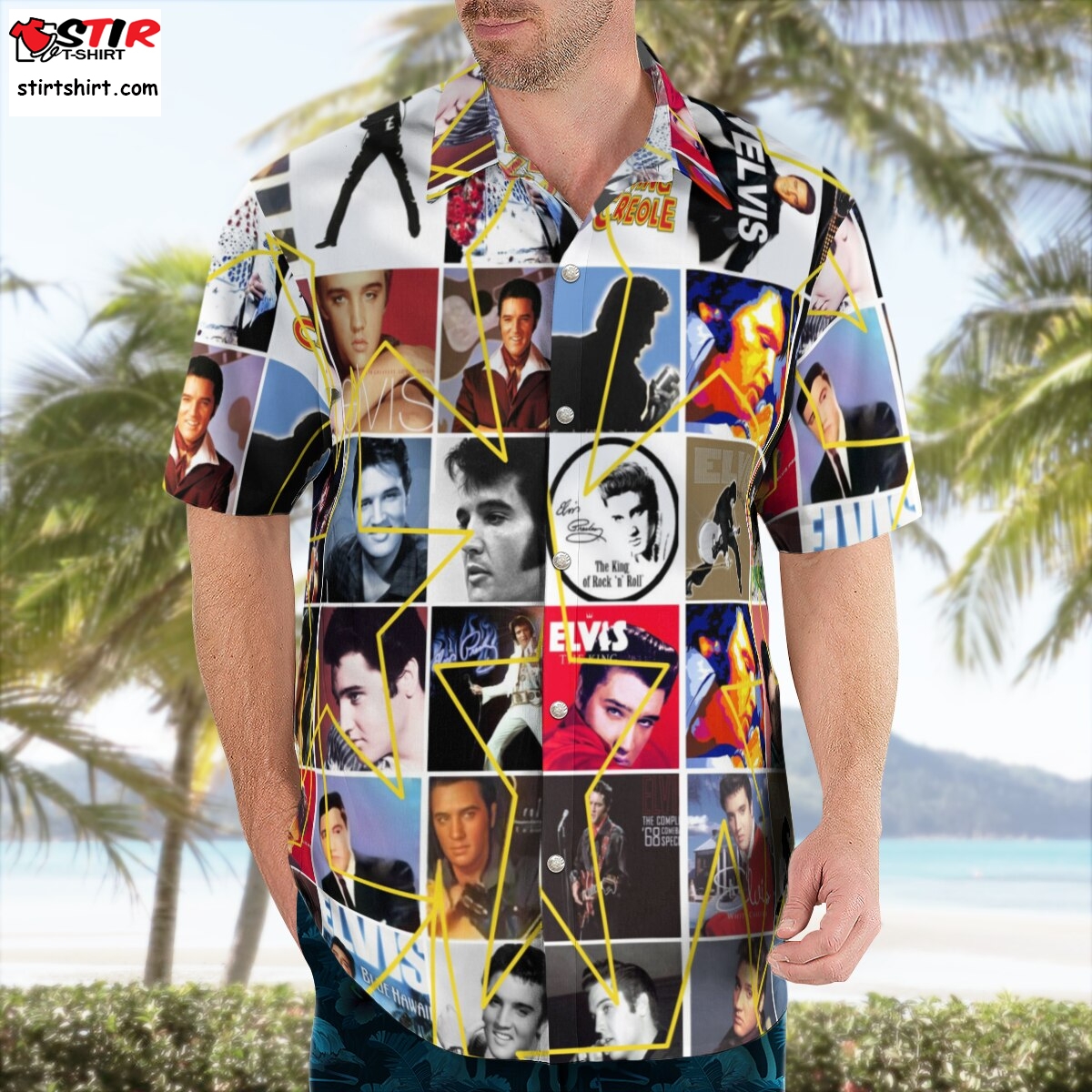 New Hawaii Shirt Hawaiian Beach Summer Rock The King Elvis Presley Printed (3)  Elvis s