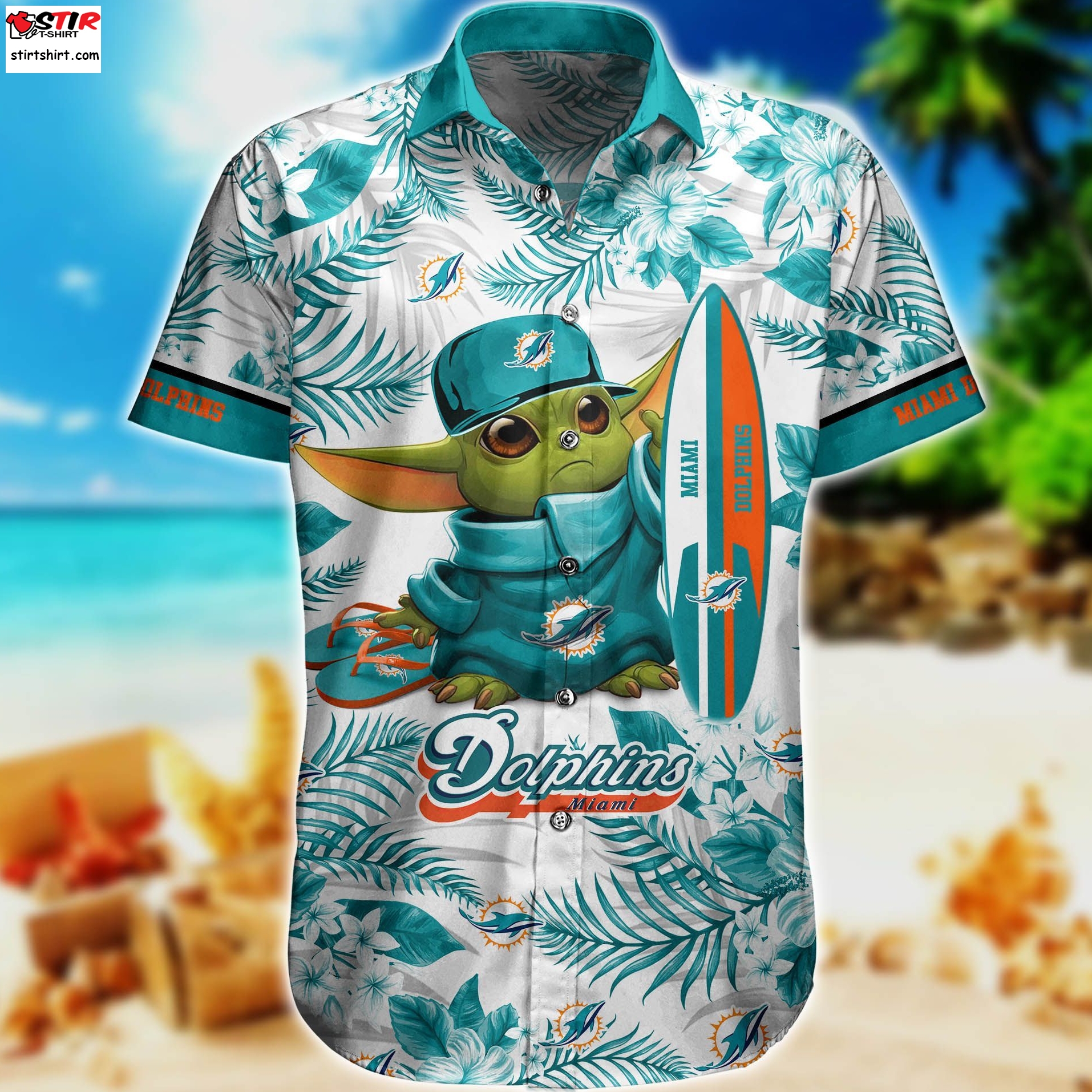 Nfl Miami Dolphins Hawaiian Shirt Summer Yoda Surfboard
