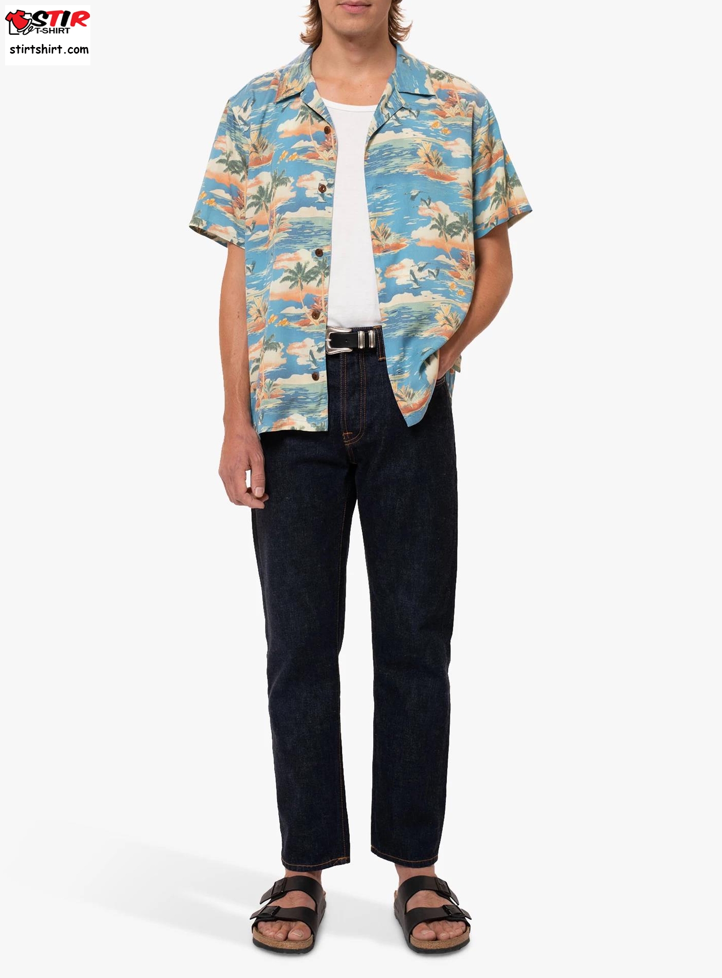 Nudie Jeans Arvid Short Sleeve Hawaiian Shirt  Unbuttoned 