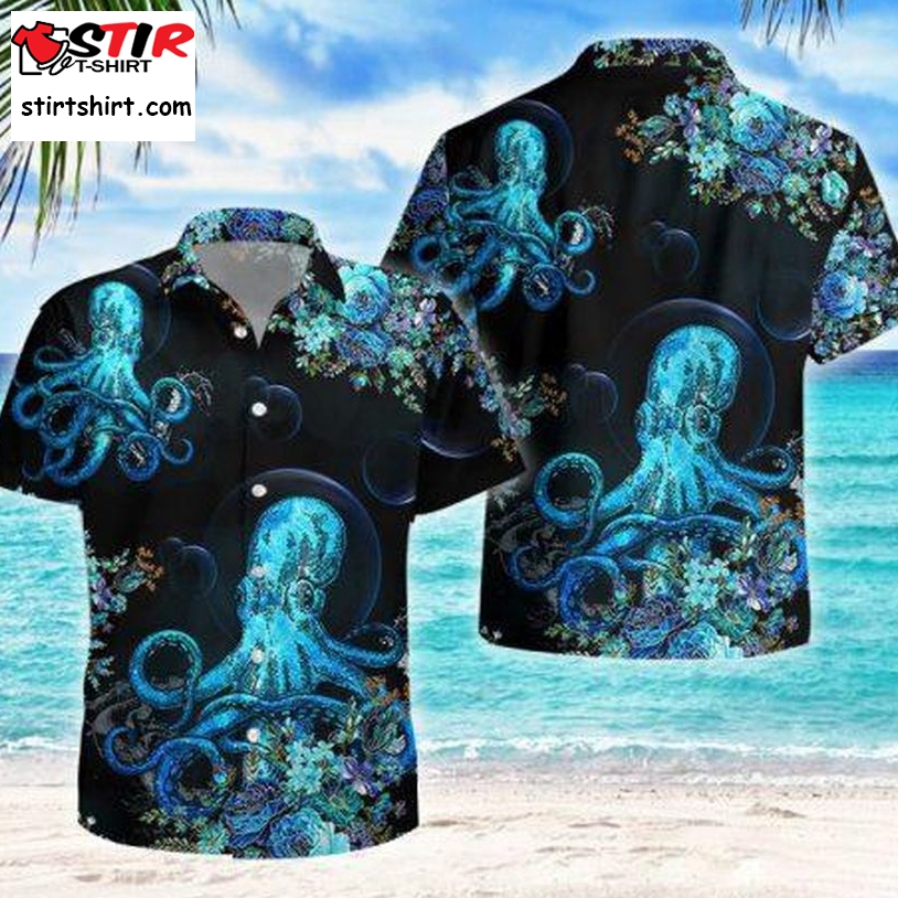 Octopus Flower Hawaiian Shirt Pre10774, Hawaiian Shirt, Beach Shorts, One Piece Swimsuit, Polo Shirt, Personalized Shirt, Funny Shirts, Gift Shirts