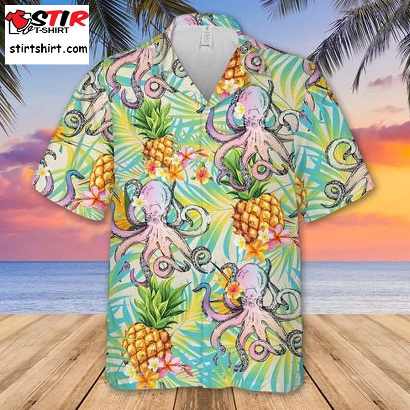 Octopus Hawaiian Shirt Pre10229, Hawaiian Shirt, Beach Shorts, One Piece Swimsuit, Polo Shirt, Personalized Shirt, Funny Shirts, Gift Shirts