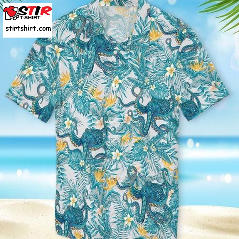 Octopus Hawaiian Shirt Pre10392, Hawaiian Shirt, Beach Shorts, One Piece Swimsuit, Polo Shirt, Personalized Shirt, Funny Shirts, Gift Shirts