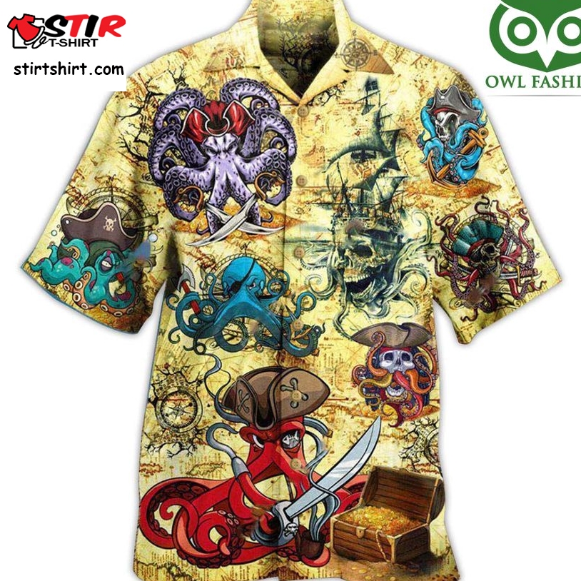 Octopus Pirate Funny Edition Hawaiian Shirt