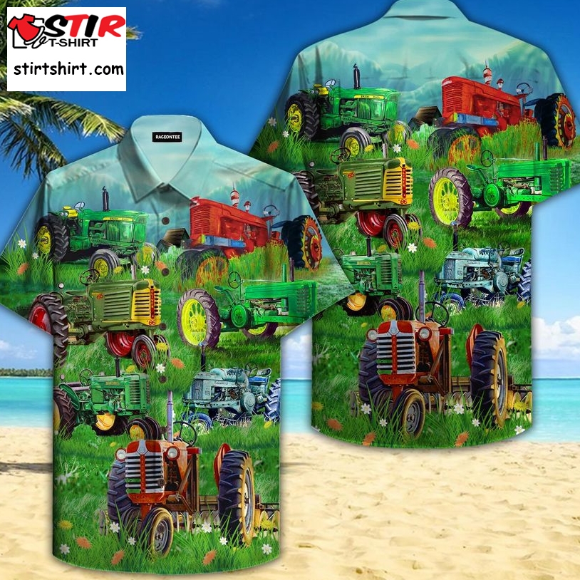 Old Tractor Hawaiian Shirt Pre11038, Hawaiian Shirt, Beach Shorts, One Piece Swimsuit, Polo Shirt, Personalized Shirt, Funny Shirts, Gift Shirts