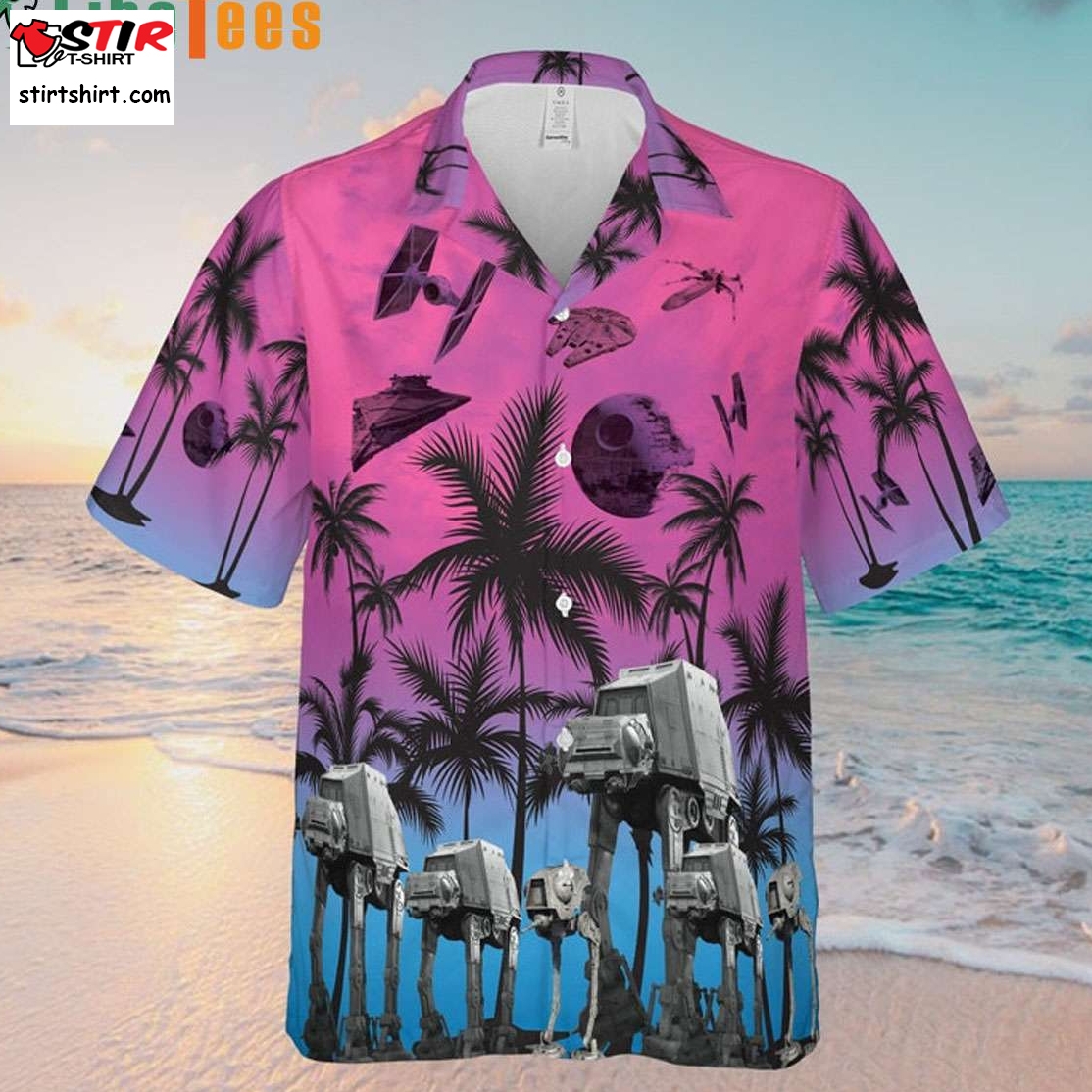 Ombre Blue Pink Star Wars Hawaiian Shirt, Cool Star Wars Gifts  Pink And Blue 