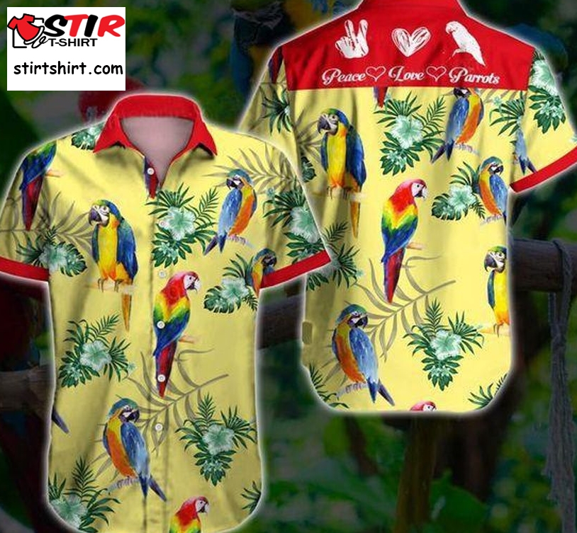 Parrot Hawaiian Shirt Pre12534, Hawaiian Shirt, Beach Shorts, One Piece Swimsuit, Polo Shirt, Personalized Shirt, Funny Shirts, Gift Shirts