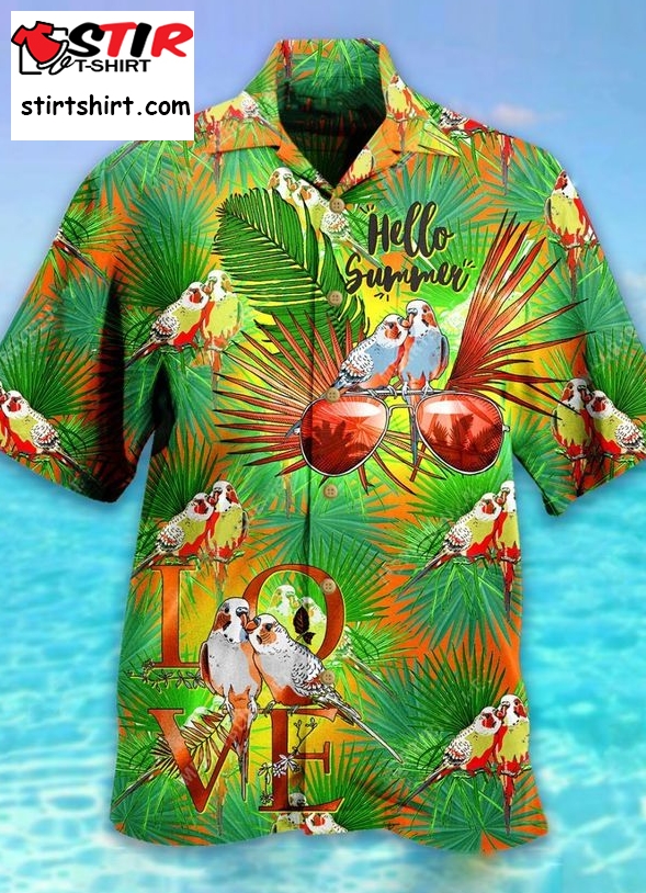 Parrot Hello Summer Hawaiian Shirt Pre11592, Hawaiian Shirt, Beach Shorts, One Piece Swimsuit, Polo Shirt, Personalized Shirt, Funny Shirts