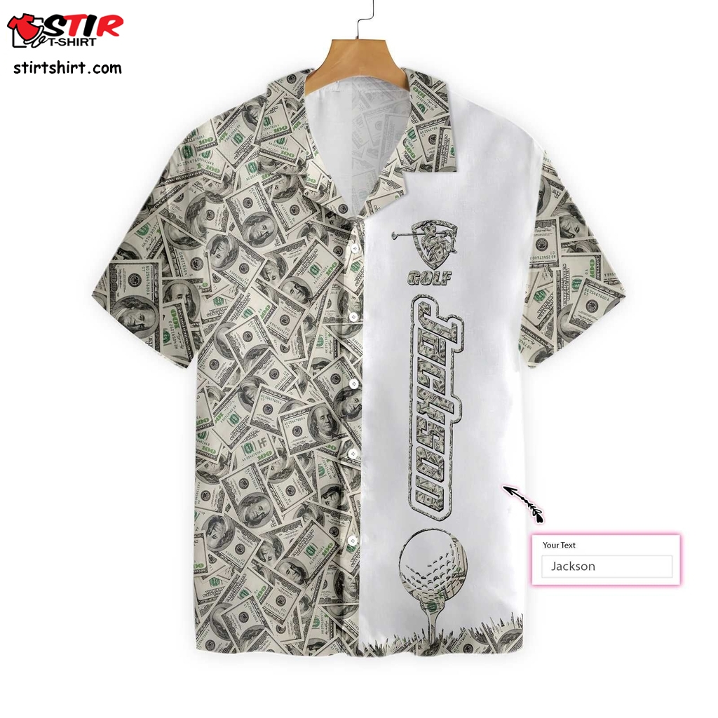 Personalized Dollar Golf Hawaiian Aloha Shirts Custom Name L Big And Tall Hawaiian Shirts  Golf s