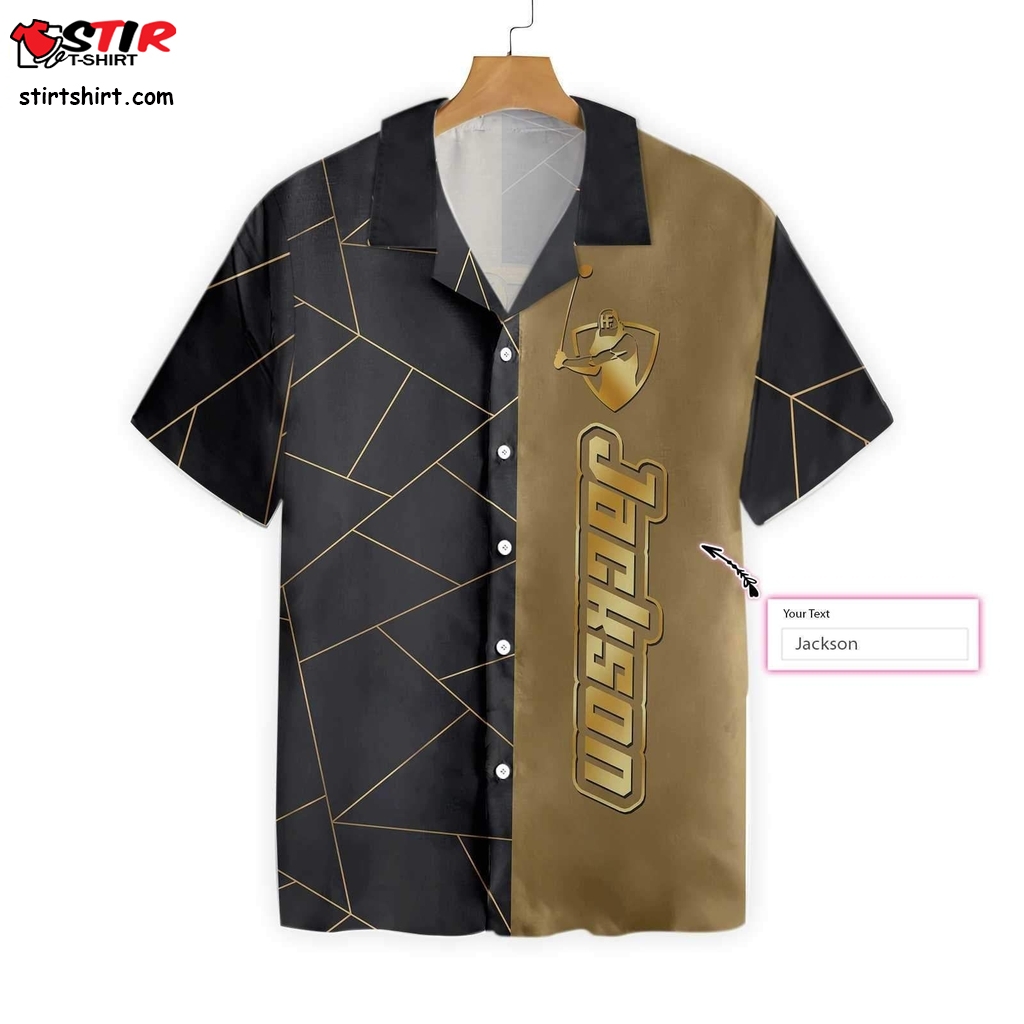Personalized Name Golden Lines Golf Hawaiian Aloha Shirts Dh Big And Tall Hawaiian Shirts  Golf s