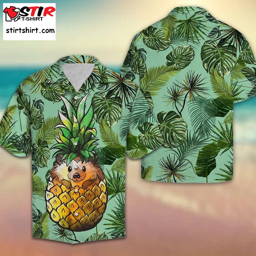 Pineapple Hedgehog Hawaiian Shirt Pre12520, Hawaiian Shirt, Beach Shorts, One Piece Swimsuit, Polo Shirt, Personalized Shirt, Funny Shirts