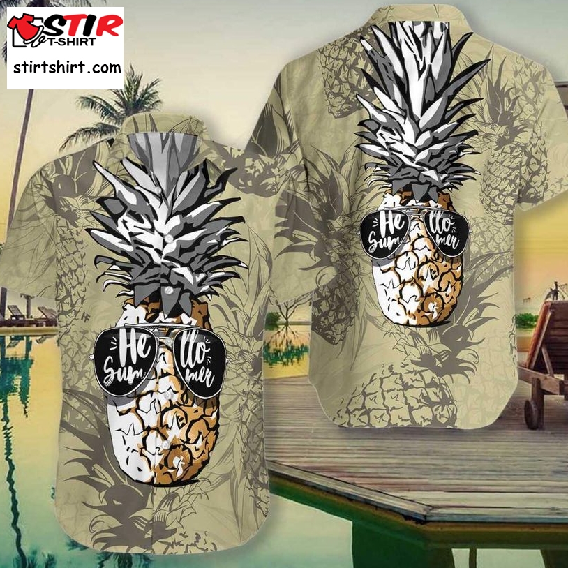 Pineapple Hello Summer Hawaiian Shirt Pre10455, Hawaiian Shirt, Beach Shorts, One Piece Swimsuit, Polo Shirt, Personalized Shirt, Funny Shirts