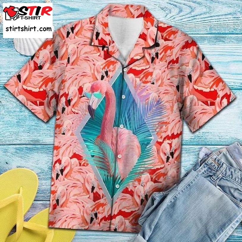 Pink Flamingo Tropical For Men For Women Hw5004 Hawaiian Shirt Pre11108, Hawaiian Shirt, Beach Shorts, One Piece Swimsuit, Polo Shirt, Funny Shirts