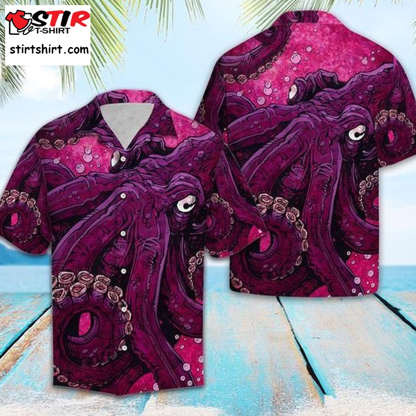 Pinky Octopus Hawaiian Shirt Pre10628, Hawaiian Shirt, Beach Shorts, One Piece Swimsuit, Polo Shirt, Personalized Shirt, Funny Shirts, Gift Shirts