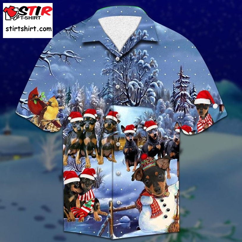 Pinscher Christmas Hawaiian Shirt Pre12550, Hawaiian Shirt, Beach Shorts, One Piece Swimsuit, Polo Shirt, Personalized Shirt, Funny Shirts