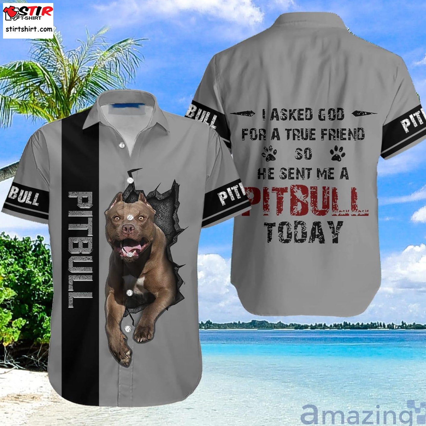 Pitbull Aloha Hawaiian Shirt Summer Gift  Pitbull 