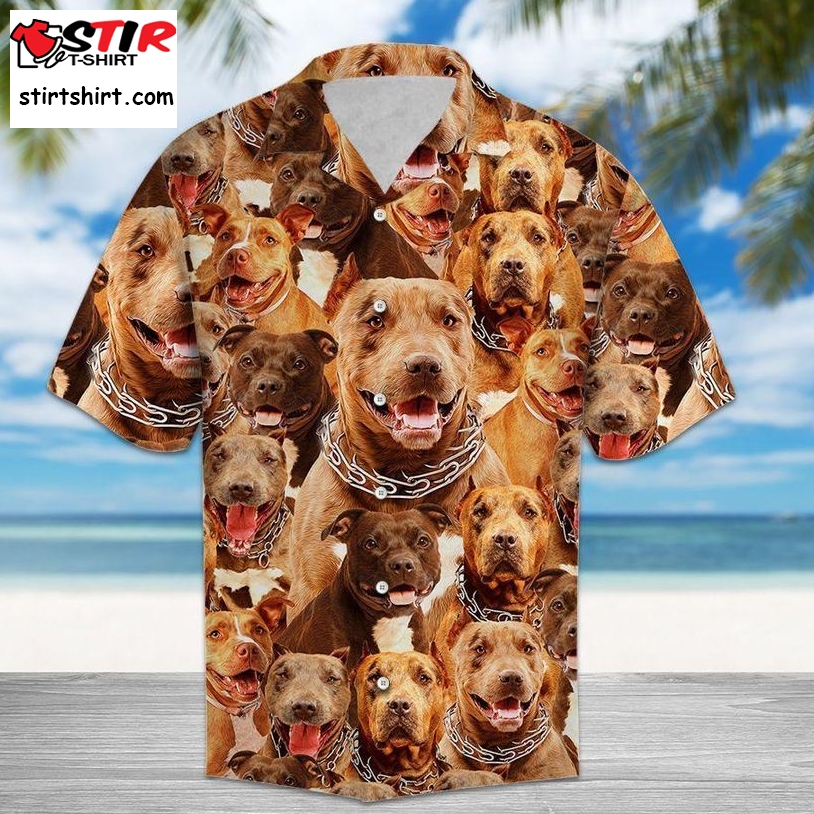 Pitbull Awesome Hawaiian Shirt Pre12440, Hawaiian Shirt, Beach Shorts, One Piece Swimsuit, Polo Shirt, Personalized Shirt, Funny Shirts, Gift Shirts