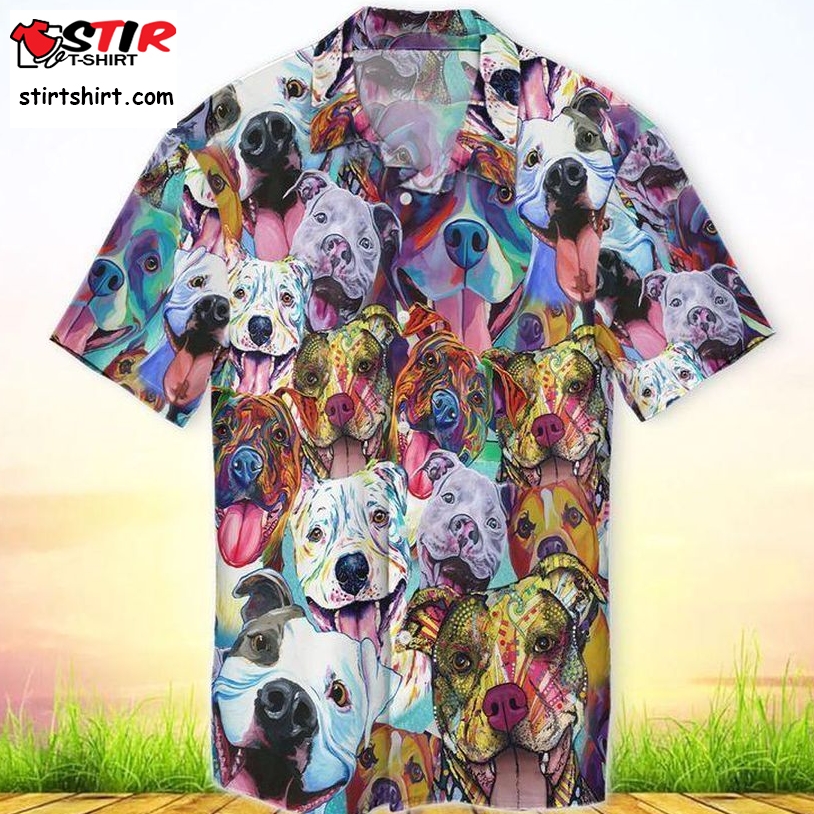 Pitbull Hawaiian Shirt Pre11338, Hawaiian Shirt, Beach Shorts, One Piece Swimsuit, Polo Shirt, Personalized Shirt, Funny Shirts, Gift Shirts