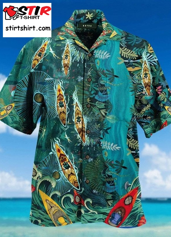 Play Kayak In The River Hawaiian Shirt Pre10692, Hawaiian Shirt, Beach Shorts, One Piece Swimsuit, Polo Shirt, Personalized Shirt, Funny Shirts