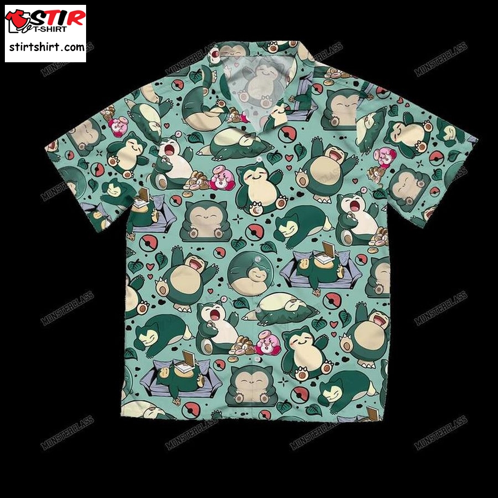 Pokemon Snorlax Hawaiian Shirt Short  Pokemon s