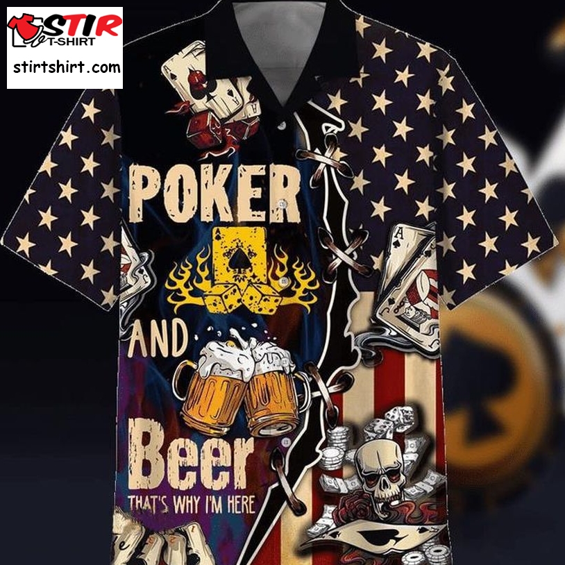 Poker Player And Beer Hawaiian Shirt Pre11326, Hawaiian Shirt, Beach Shorts, One Piece Swimsuit, Polo Shirt, Personalized Shirt, Funny Shirts