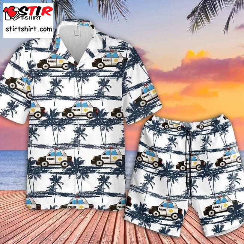 Police Car Set Hawaiian Shirt Pre11075, Hawaiian Shirt, Beach Shorts, One Piece Swimsuit, Polo Shirt, Personalized Shirt, Funny Shirts, Gift Shirts