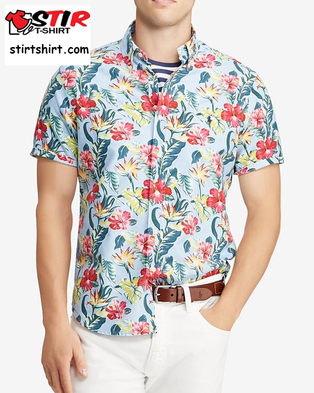 Polo Ralph Lauren Men_S Classic Fit Hawaiian Shirt _ Reviews   Casual Button Down Shirts   Fits