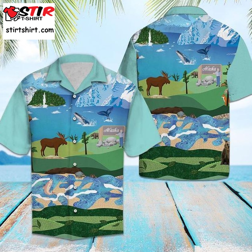 Portrait Of Alaska Hawaiian Shirt Pre10331, Hawaiian Shirt, Beach Shorts, One Piece Swimsuit, Polo Shirt, Personalized Shirt, Funny Shirts