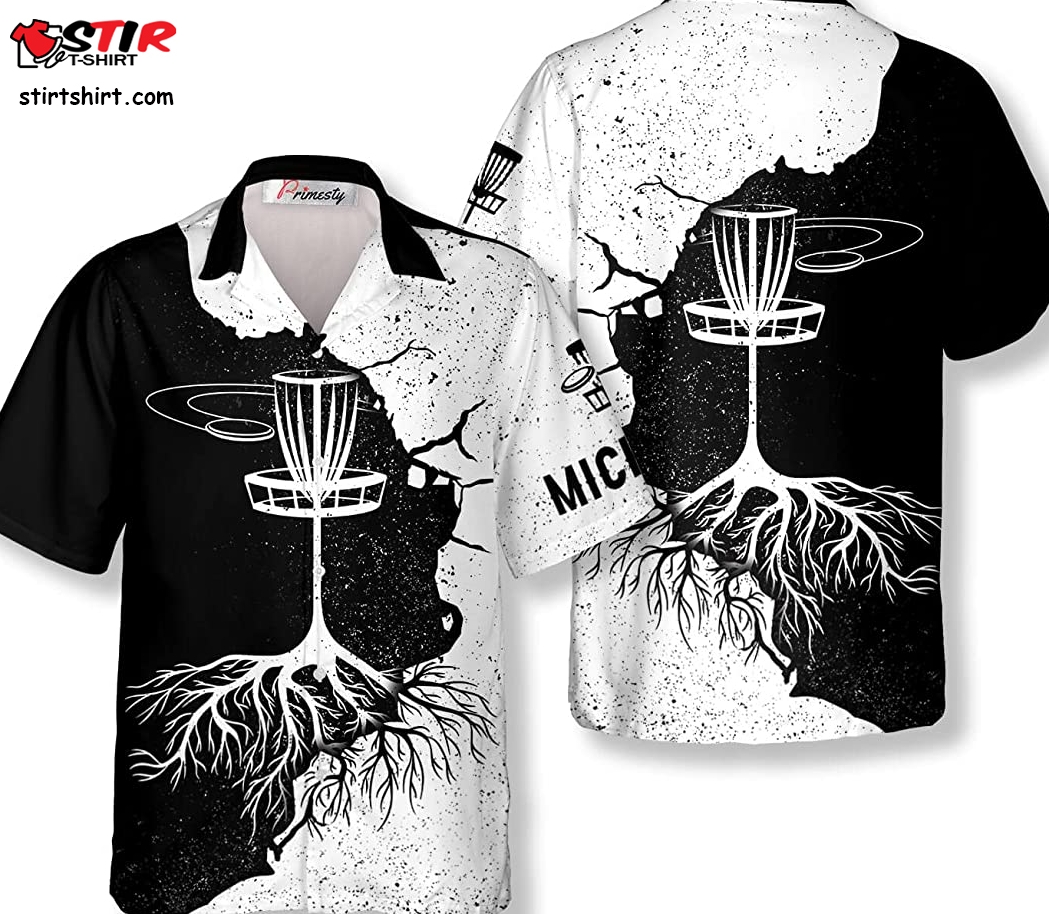 Primesty Disc Golf Hawaiian Shirts, Disc Golf Shirts For Men, Casual Short Sleeve Disc Golf Shirts