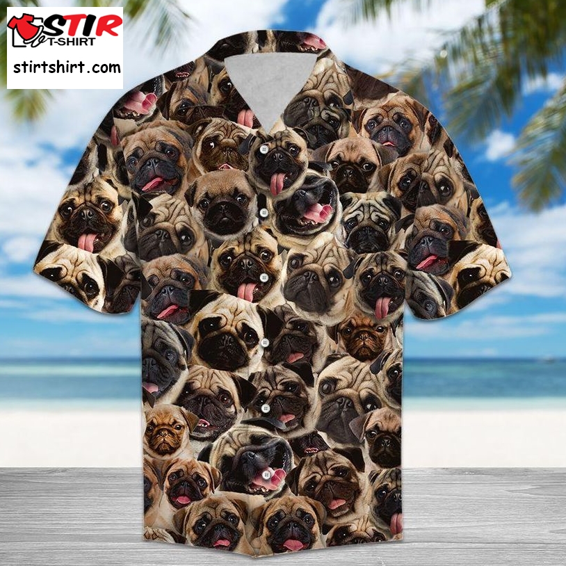 Pug Awesome Hawaiian Shirt Pre12439, Hawaiian Shirt, Beach Shorts, One Piece Swimsuit, Polo Shirt, Personalized Shirt, Funny Shirts, Gift Shirts
