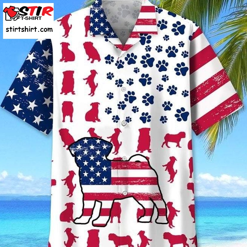 Pug Flag Hawaiian Shirt Pre10837, Hawaiian Shirt, Beach Shorts, One Piece Swimsuit, Polo Shirt, Personalized Shirt, Funny Shirts, Gift Shirts