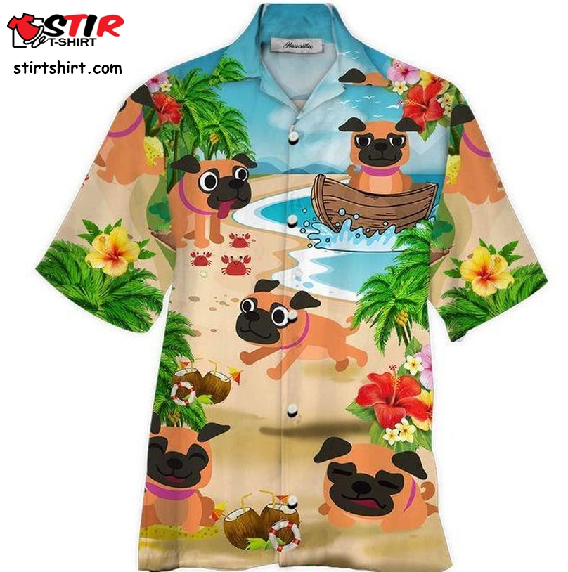 Pug Hawaiian Shirt Pre10231, Hawaiian Shirt, Beach Shorts, One Piece Swimsuit, Polo Shirt, Personalized Shirt, Funny Shirts, Gift Shirts, Graphic Tee