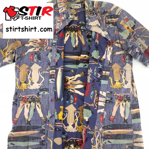 Reyn Spooner Reverse Print Hawaiian Shirt  Tucked In 