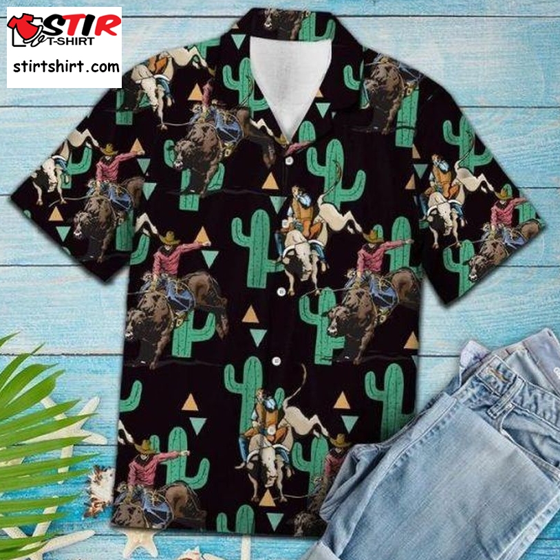 Rodeo Cactus Summer Hawaiian Shirt Pre11365, Hawaiian Shirt, Beach Shorts, One Piece Swimsuit, Polo Shirt, Personalized Shirt, Funny Shirts