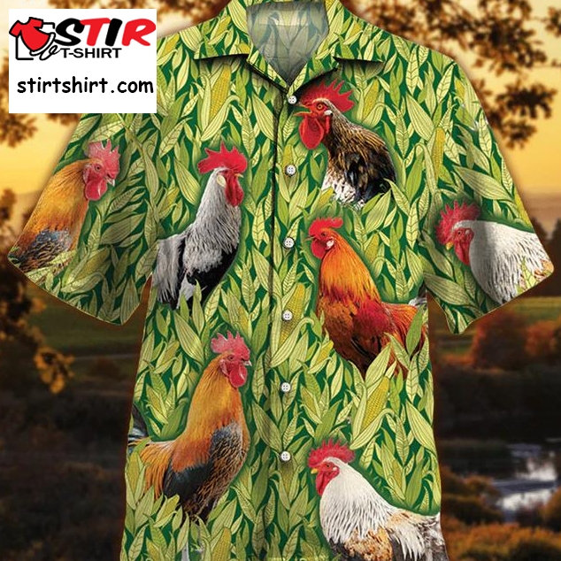 Rooster Chicken Hawaiian Shirt, Animal Hawaiian Shirt