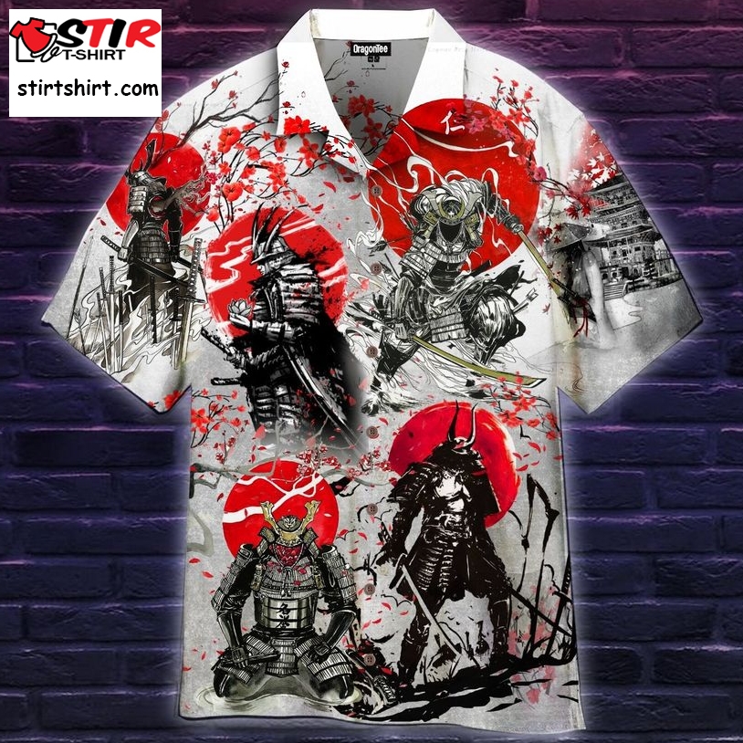 Samurai Sakura Hawaiian Shirt Pre11280, Hawaiian Shirt, Beach Shorts, One Piece Swimsuit, Polo Shirt, Personalized Shirt, Funny Shirts, Gift Shirts