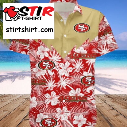 San Francisco 49Ers Mens Hawaiian Shirts Summer Short Sleeve Shirts Beach Shirts  49ers 