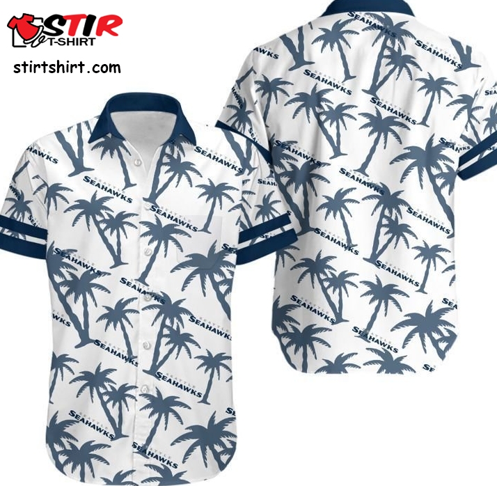 Seattle Seahawks Coconut Tree Nfl Hawaiian Shirt  Seattle Seahawks 