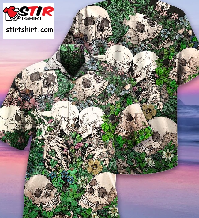 Skull Couple Kiss   Hawaiian Shirt   Owl Ohh   Hawaiian Shirt