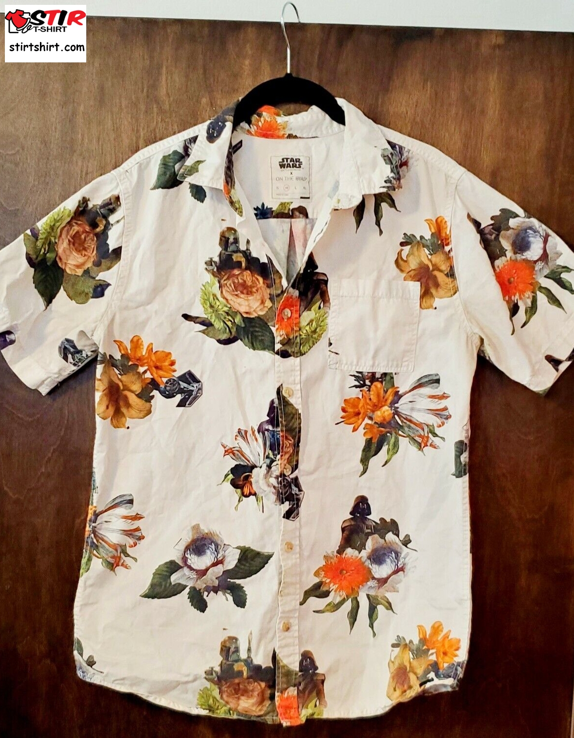 Star Wars Button Hawaiian Shirt On The Byas Vader Boba Fett Tie Fighter