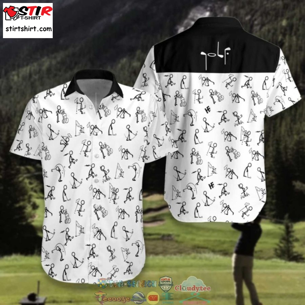 Stickfigures Playing Golf Hawaiian Shirt  Saleoff  Golf s