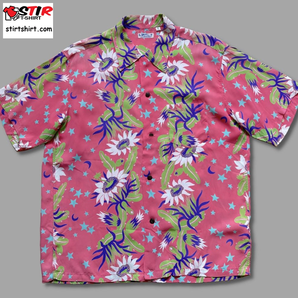 Sun Surf Hawaiian Shirt, Men_S Fashion, Tops _ Sets, Tshirts _ Polo Shirts  Pink And Blue 