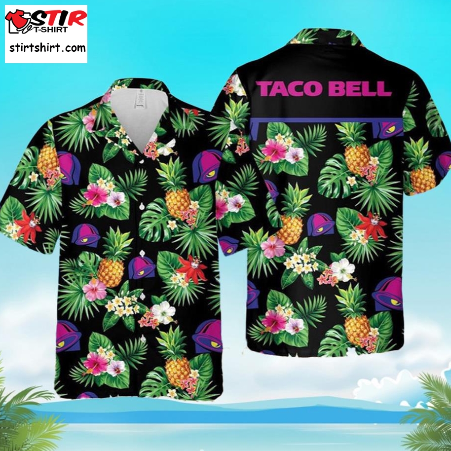 Taco Bell Hawaiian Shirt Black Color Funny Fruits  Taco Bell  And Shorts