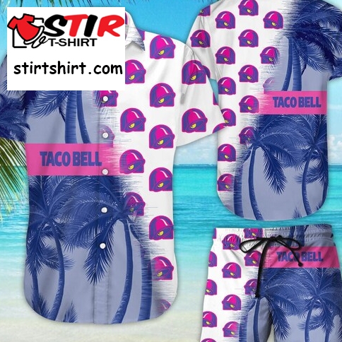 Taco Bell Tropical Flower Aloha Hawaiian Shirts And Short  Taco Bell  And Shorts
