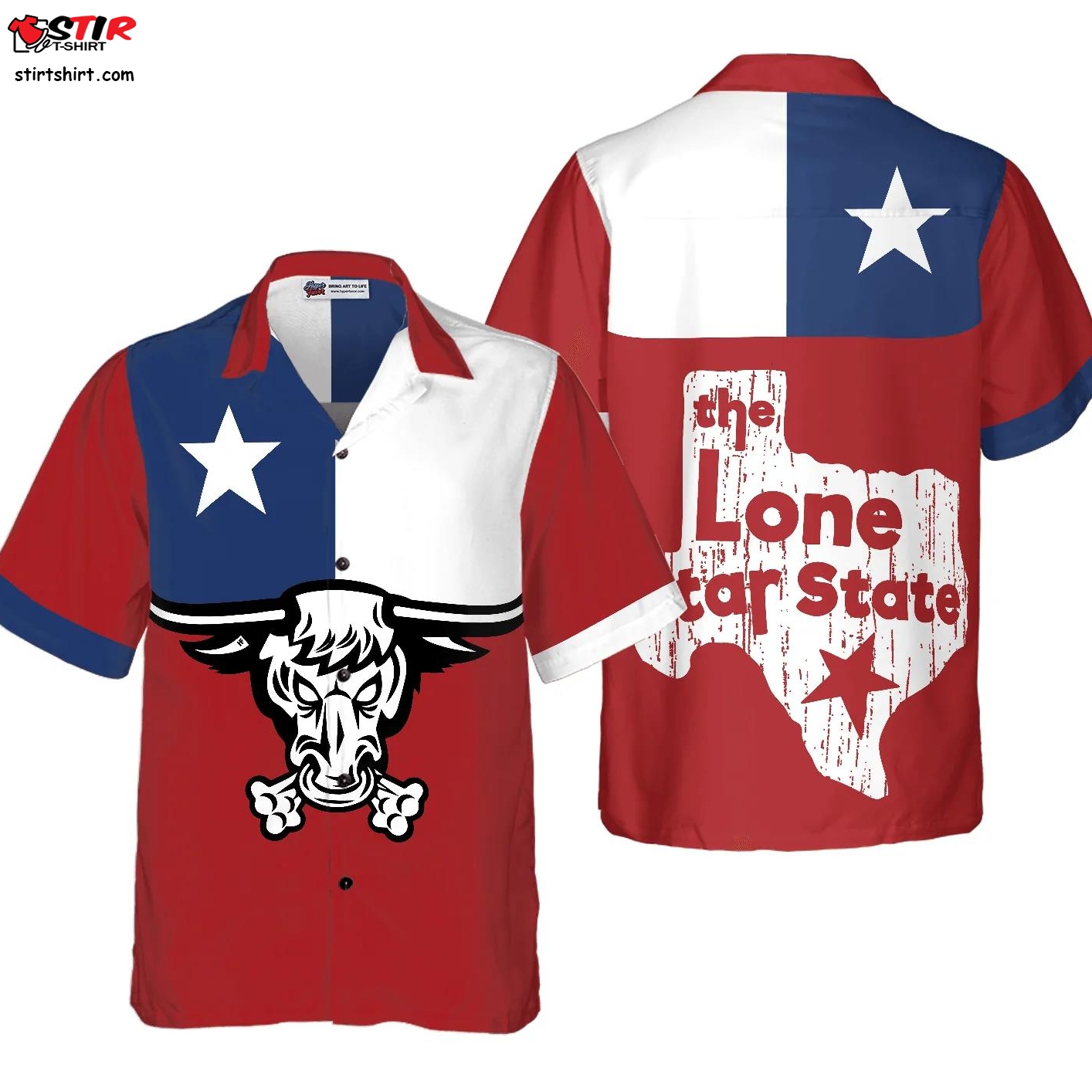 Texas Longhorns Hawaiian Shirt, The Lone Star State Of Texas Flag Shirt