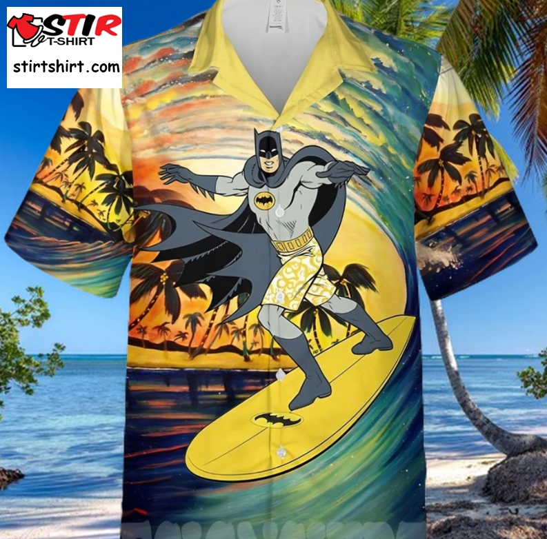 The Best Selling Batman Surfing Sunset All Over Print Hawaiian Shirt